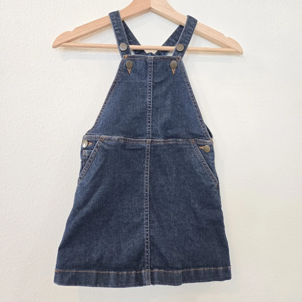 Hanna Andersson Girls Denim Overall‎ jumper dress size 5